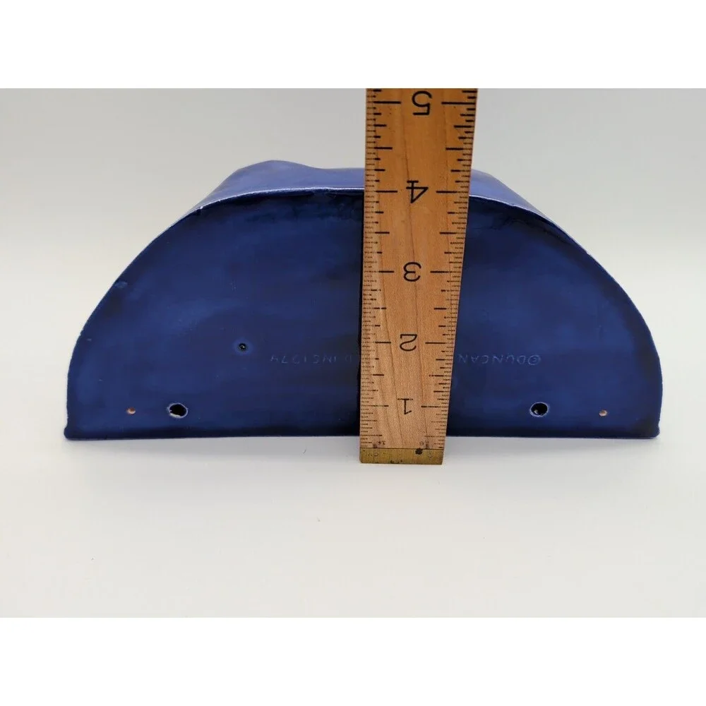 Duncan Ceramic Wall Planter Pocket Vase Cobalt Blue Art Deco